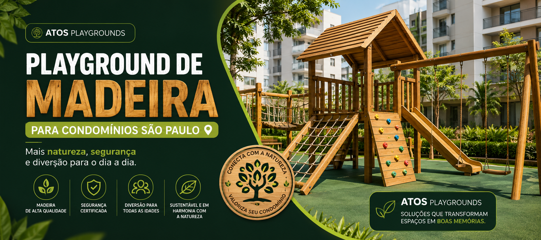 Playground de Madeira Para Condomínios São Paulo